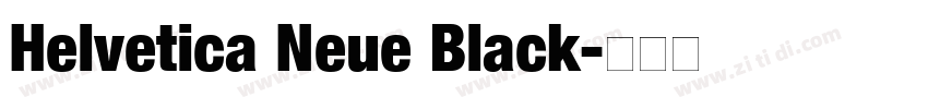 Helvetica Neue Black字体转换